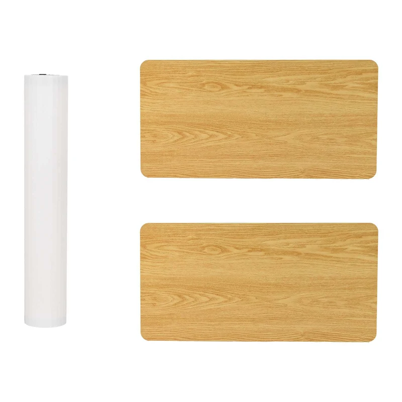 Trade Show Counter Light Brown and White 80 x 40 x 93 cm