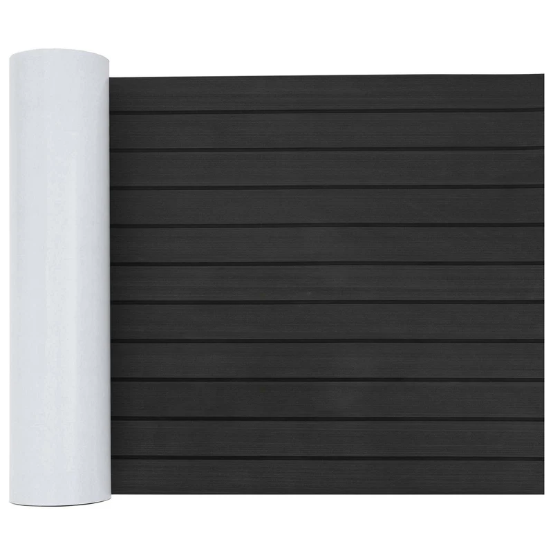 Boat Mat Striped Dark Grey and Black 240 x 60 cm EVA