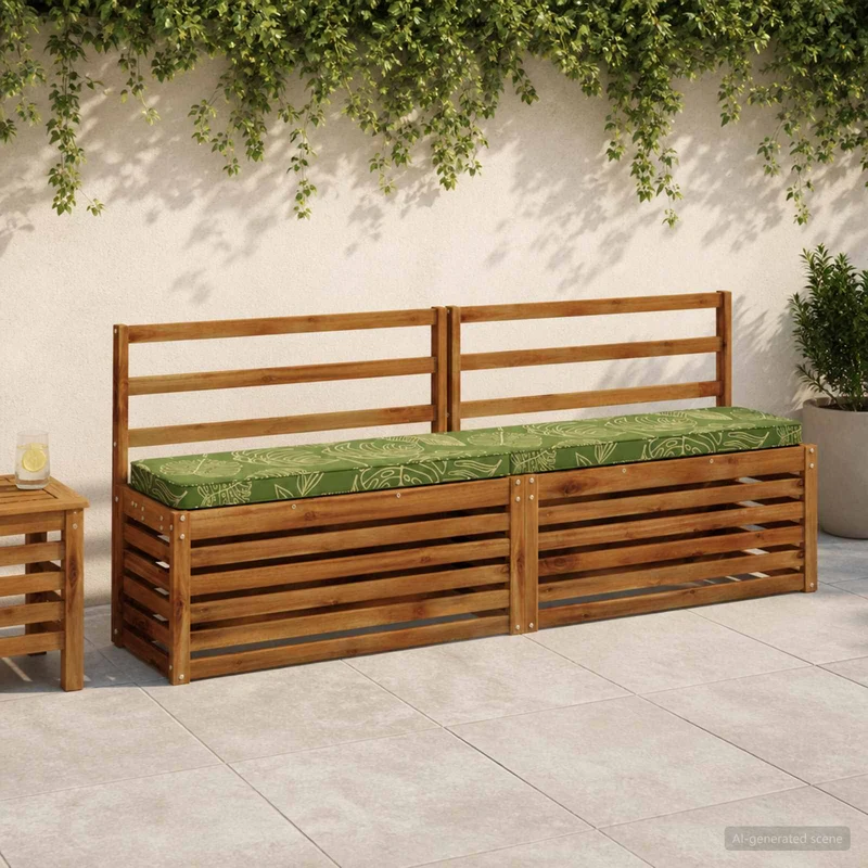 1-Piece Bench Cushion VUGHT 100% Polyester Leaf Design