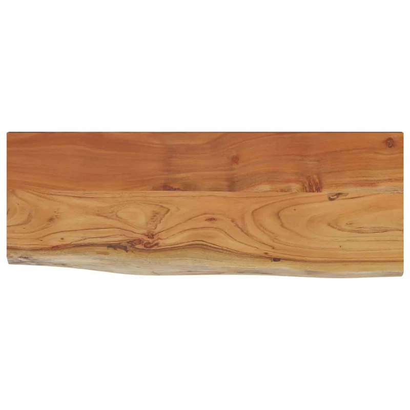 Wall Shelf 80x30x2,5 cm Rectangular Solid Wood Acacia Live Edge