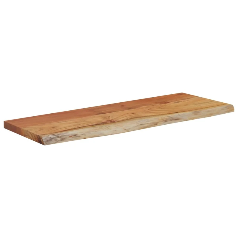 Wall Shelf 80x30x2,5 cm Rectangular Solid Wood Acacia Live Edge