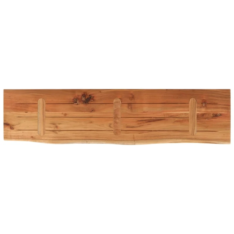 Wall Shelf 120x30x2.5cm Rectangular Solid Wood Acacia Live Edge