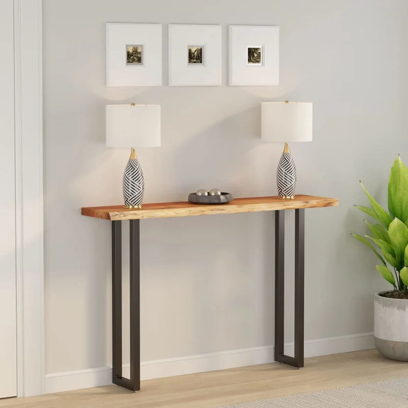 Table Top 160x30x2,5 cm Rectangular Solid Wood Acacia Live Edge