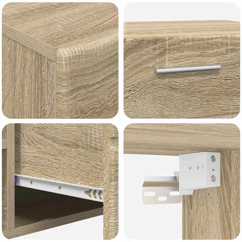 TV Cabinet Set FLORIN 3 pcs Sonoma Oak Engineered Wood