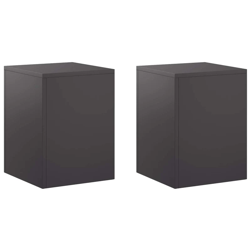 Plant Stand 2 pcs Black 30 x 30 x 40 cm Steel