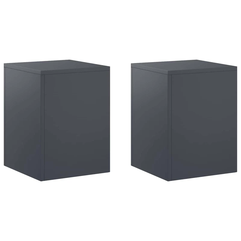 Plant Stand 2 pcs Anthracite 30 x 30 x 40 cm Galvanised Steel