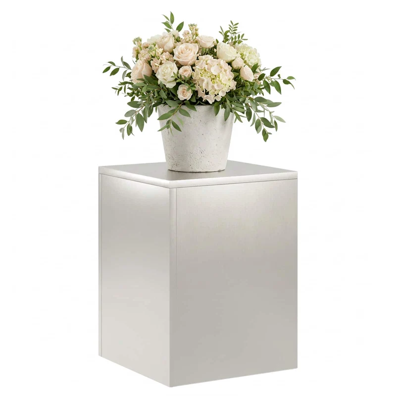 Plant Stand Silver 30 x 30 x 40 cm Steel