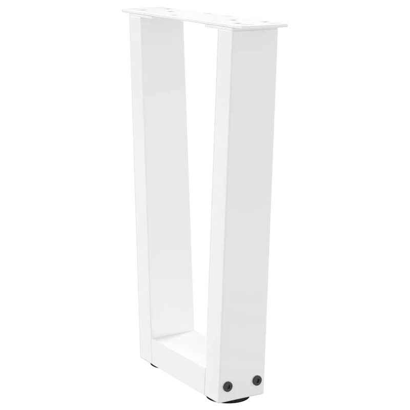 Coffee Table Legs V-Shape 2 pcs White 28x(42-43,3) cm Steel