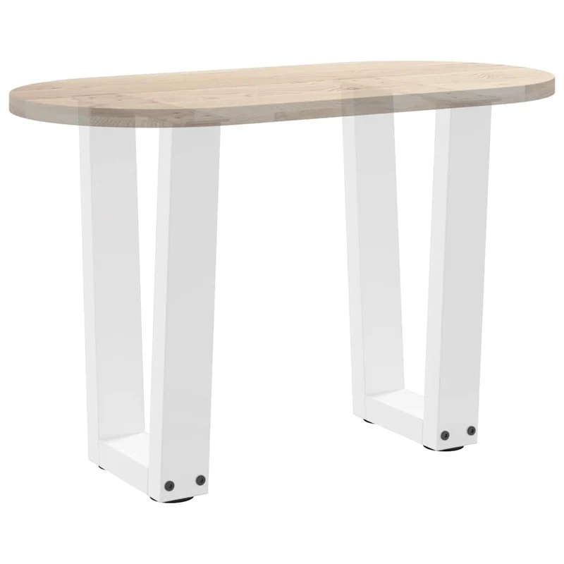 Coffee Table Legs V-Shape 2 pcs White 28x(42-43,3) cm Steel