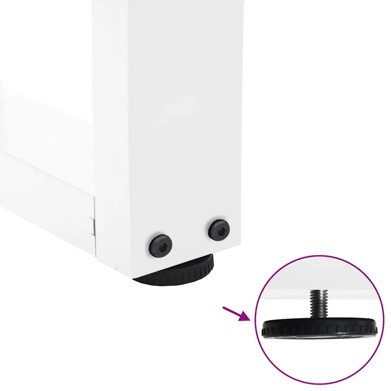Coffee Table Legs V-Shape 2 pcs White 28x(42-43,3) cm Steel