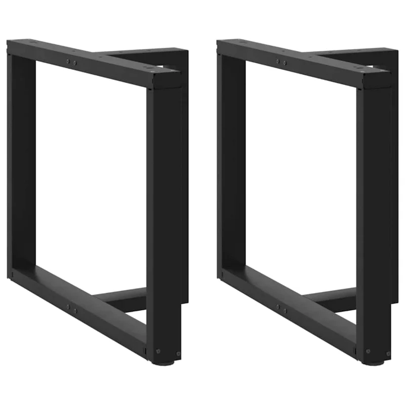 Dining Table Legs T-Shaped 2 pcs Black 100x35x(72-73) cm Steel