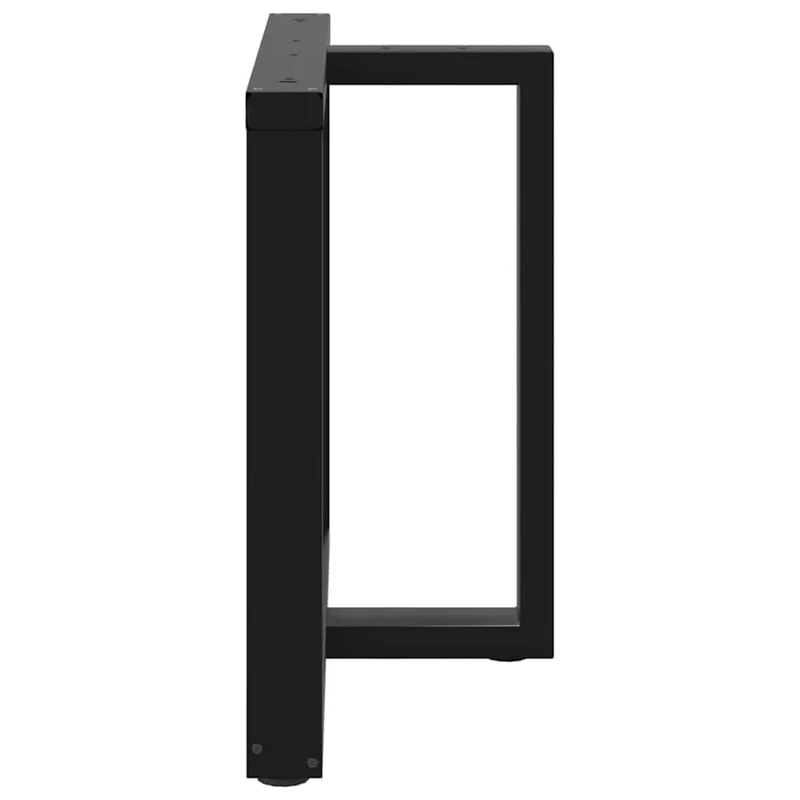 Dining Table Legs T-Shaped 2 pcs Black 100x35x(72-73) cm Steel