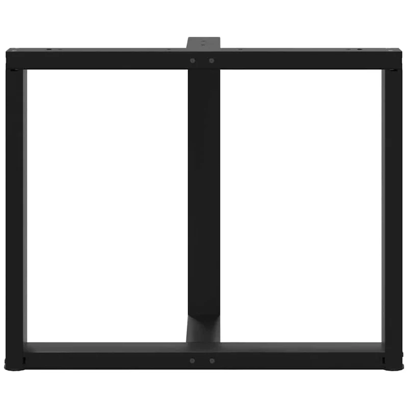 Dining Table Legs T-Shaped 2 pcs Black 100x35x(72-73) cm Steel