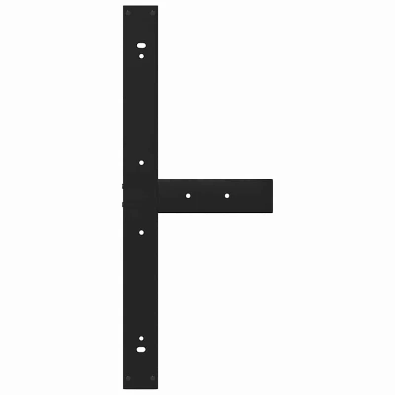 Dining Table Legs T-Shaped 2 pcs Black 100x35x(72-73) cm Steel