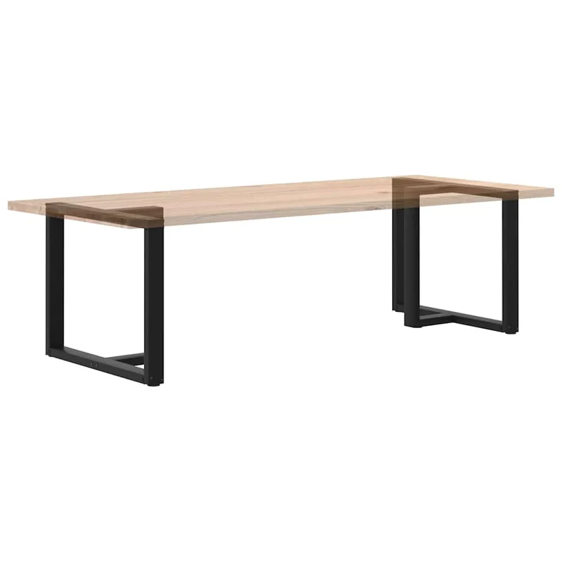 Dining Table Legs T-Shaped 2 pcs Black 100x35x(72-73) cm Steel