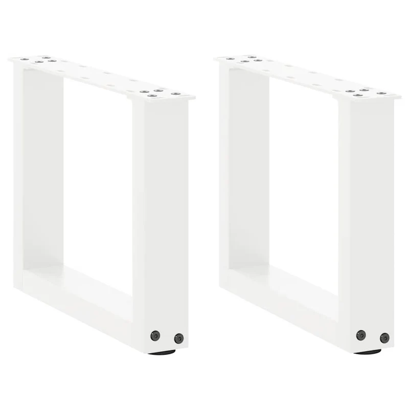 Coffee Table Legs U-Shaped 2 pcs White 30x(30-31) cm Steel