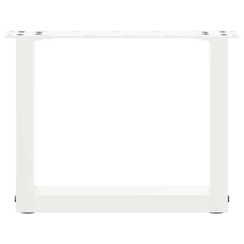 Coffee Table Legs U-Shaped 2 pcs White 30x(30-31) cm Steel