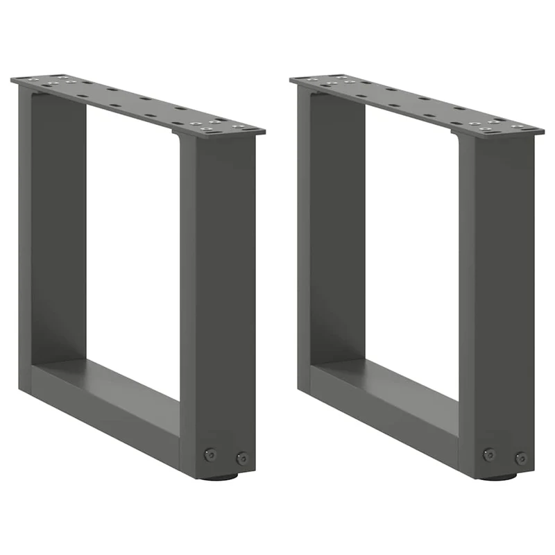 Coffee Table Legs U-Shaped 2 pcs Anthracite 30x(30-31) cm Steel