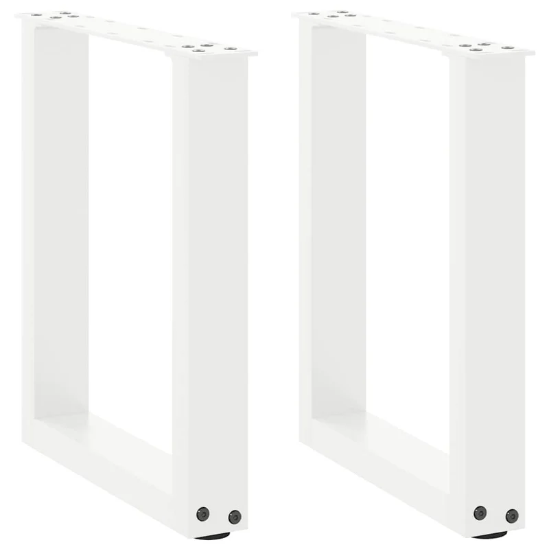 Coffee Table Legs U-Shaped 2 pcs White 28x(42-43) cm Steel