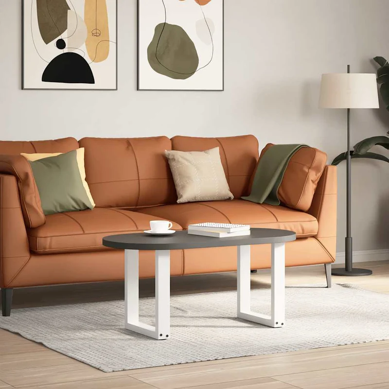 Coffee Table Legs U-Shaped 2 pcs White 28x(42-43) cm Steel