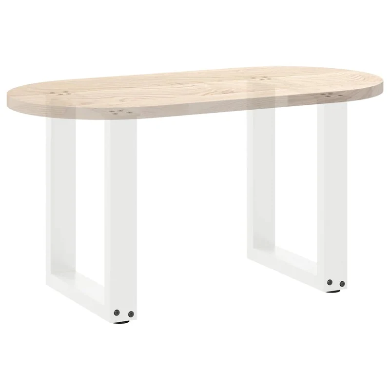 Coffee Table Legs U-Shaped 2 pcs White 28x(42-43) cm Steel