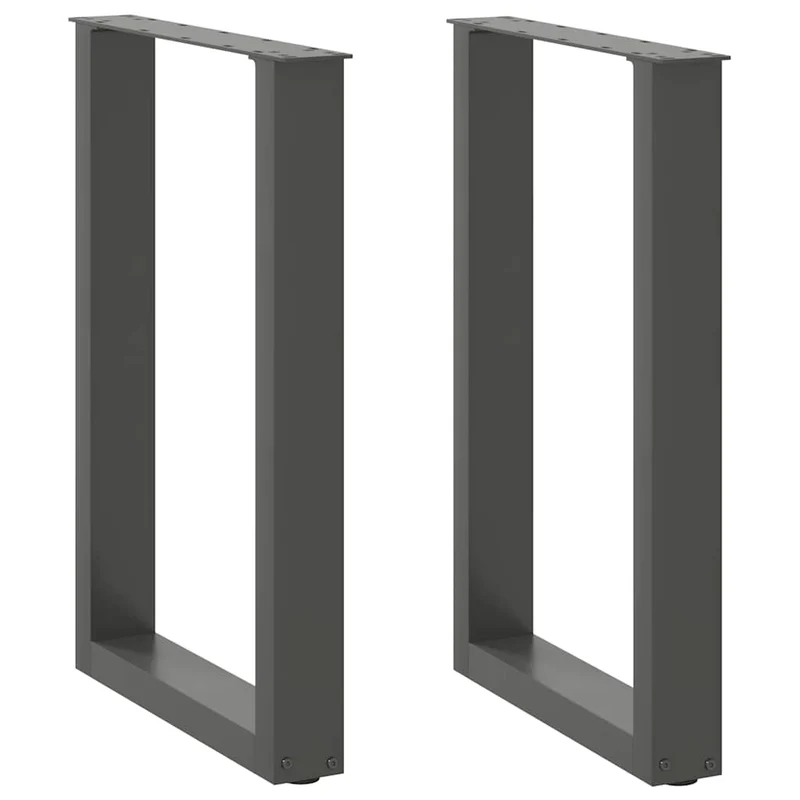 Dining Table Legs U-Shaped 2 pcs Anthracite 50x(72-73) cm Steel