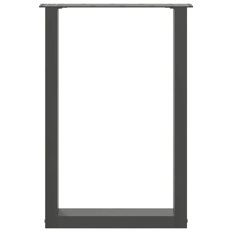 Dining Table Legs U-Shaped 2 pcs Anthracite 50x(72-73) cm Steel