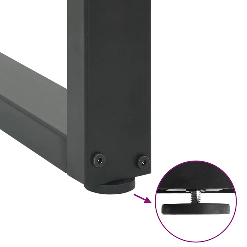 Dining Table Legs U-Shaped 2 pcs Anthracite 50x(72-73) cm Steel