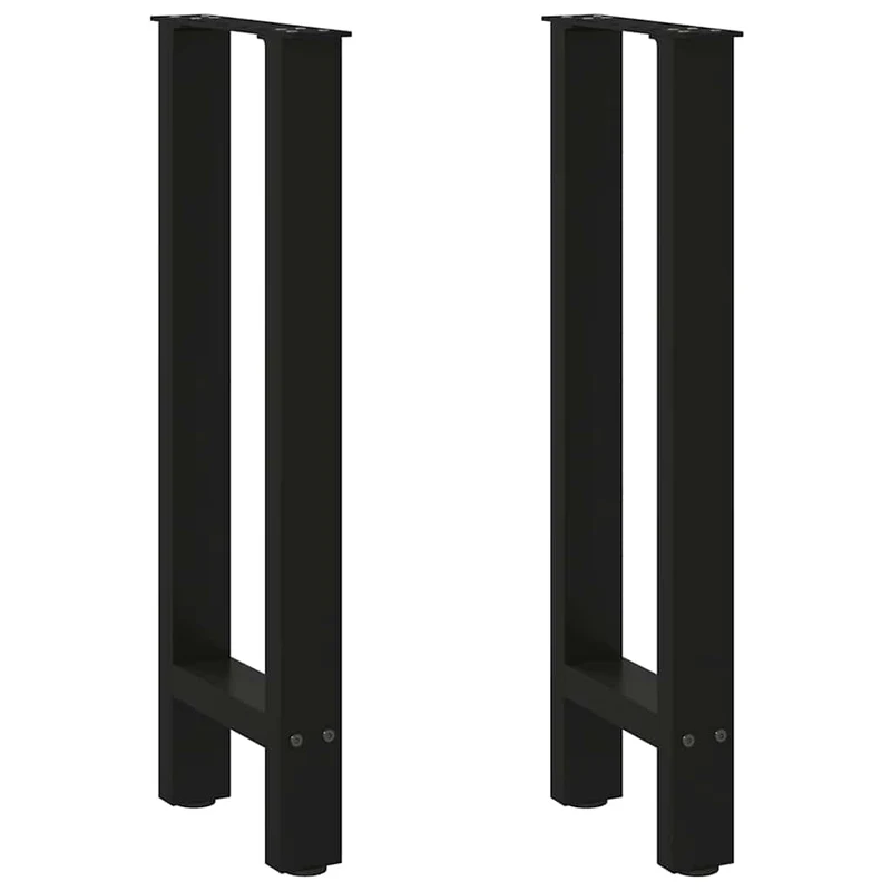 Console Table Legs Black 2 pcs 38x(72-73) cm Steel