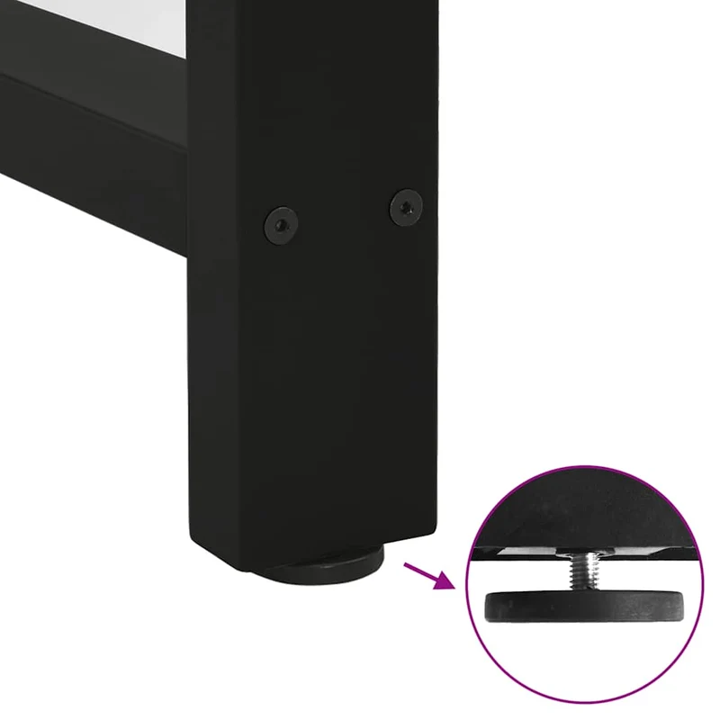 Console Table Legs Black 2 pcs 38x(72-73) cm Steel