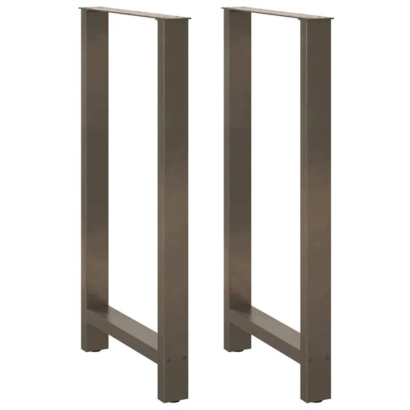 Bar Table Legs Natural Steel 2 pcs 60x(110-111) cm Steel