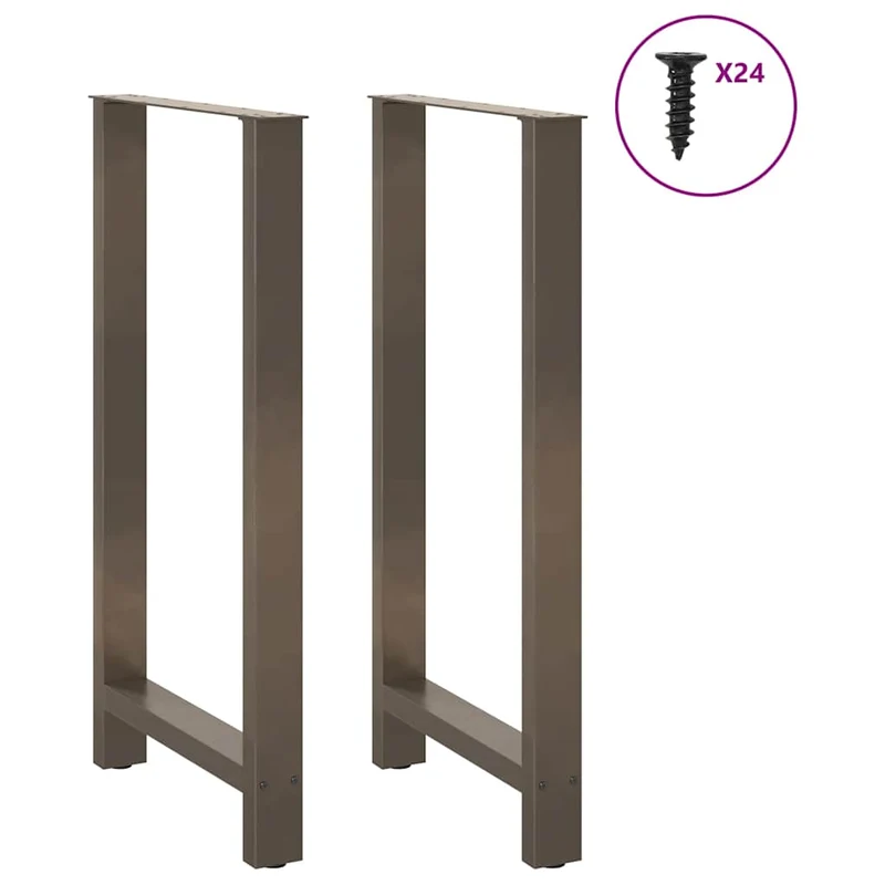 Bar Table Legs Natural Steel 2 pcs 60x(110-111) cm Steel