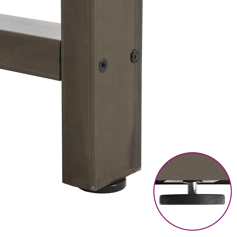 Bar Table Legs Natural Steel 2 pcs 60x(110-111) cm Steel