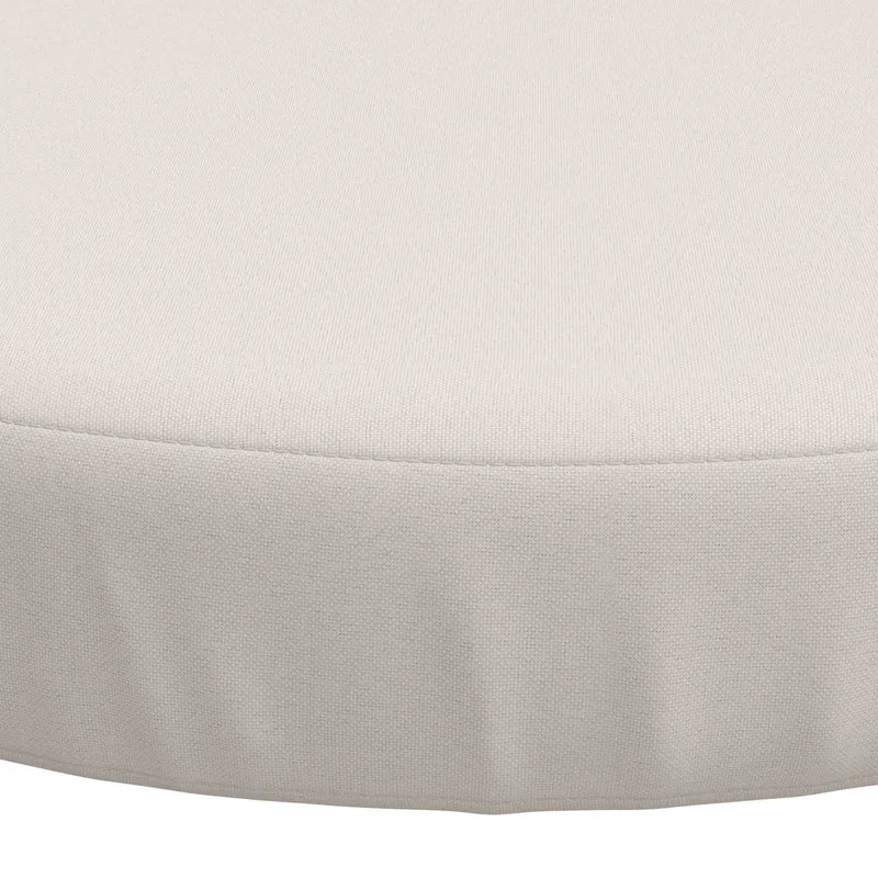 Seat Cushions SOEST 4 pcs 100% Polyester White Ø 40 x 7 cm