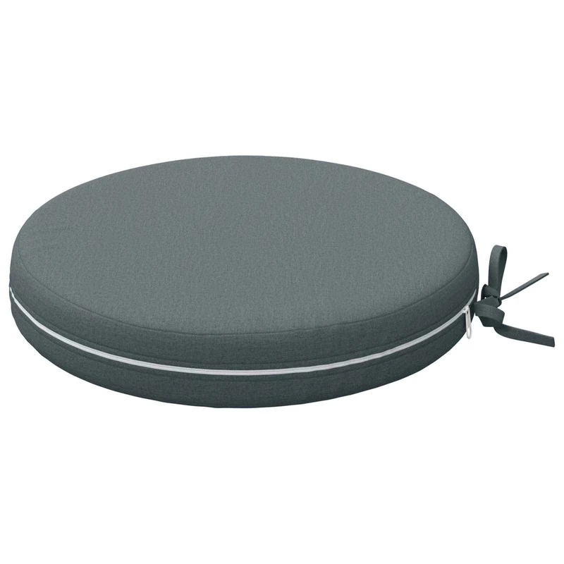 Seat Cushions SOEST 4 pcs 100% Polyester Blue Ø 40 x 7 cm
