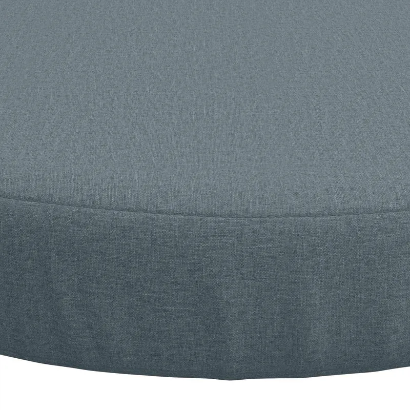 Seat Cushions SOEST 4 pcs 100% Polyester Blue Ø 40 x 7 cm