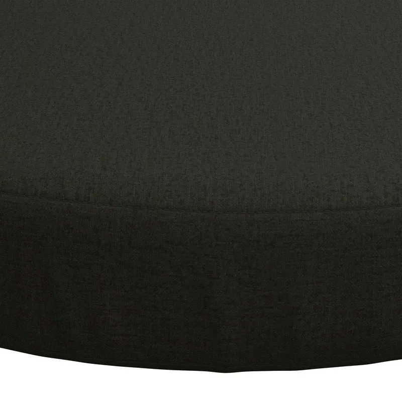 Seat Cushions SOEST 4 pcs 100% Polyester Black Ø 40 x 7 cm