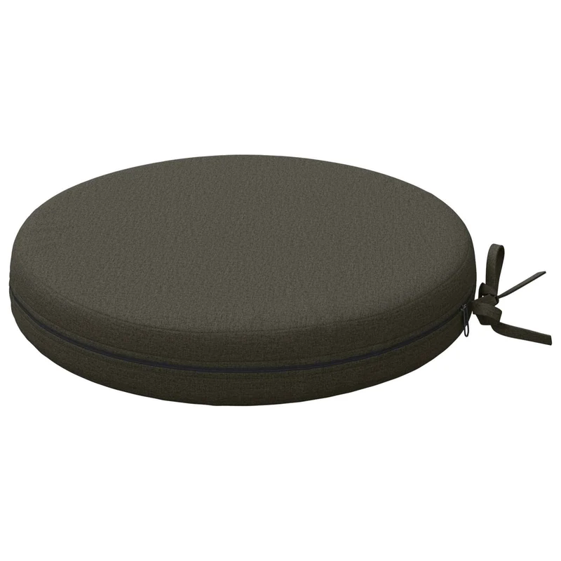 Seat Cushions SOEST 4 pcs 100% Polyester Anthracite Ø 40 x 7 cm