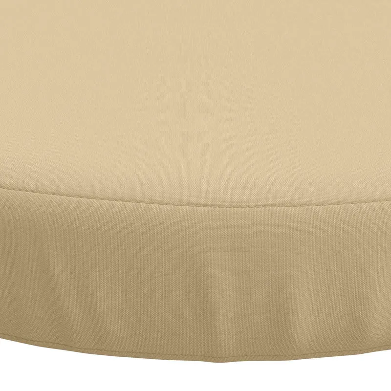 Seat Cushions SOEST 4 pcs 100% Polyester Beige Ø 40 x 7 cm