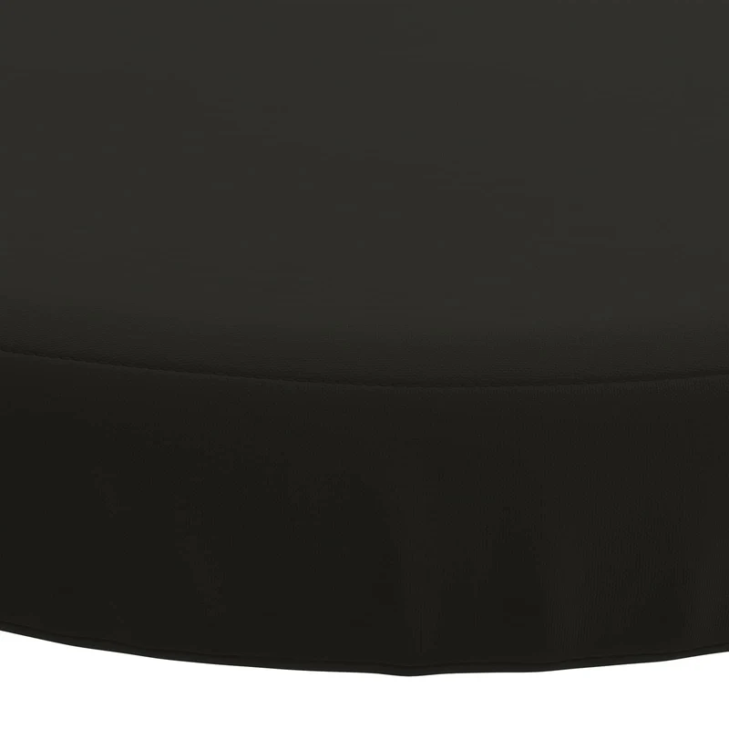 Seat Cushions SOEST 4 pcs 100% Polyester Black Ø 40 x 7 cm