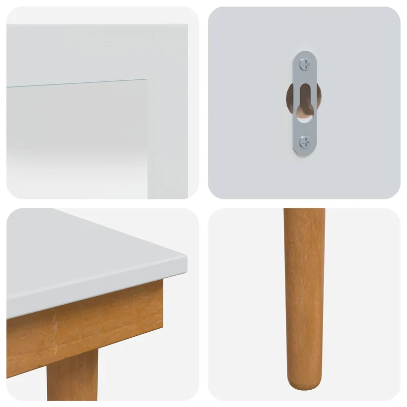 Dressing Table Set FAUSKE 5 pcs White 100 x 50 x 143 cm