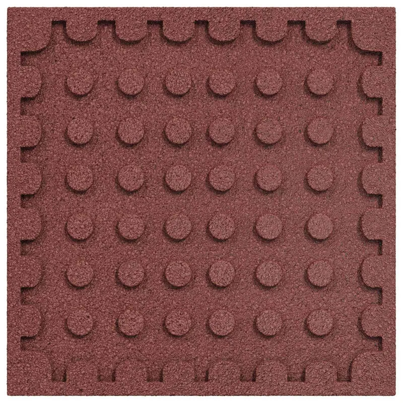 Fall Protection Tiles 24 pcs Red 50 x 50 cm Rubber