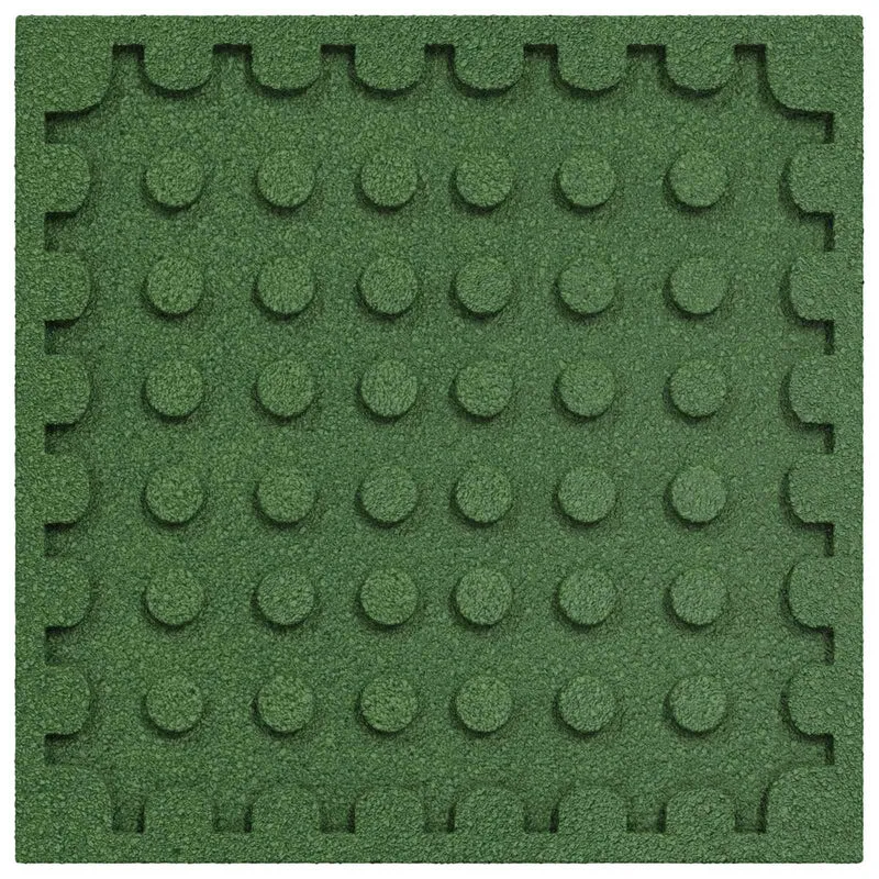 Fall Protection Tiles 24 pcs Green 50 x 50 cm Rubber