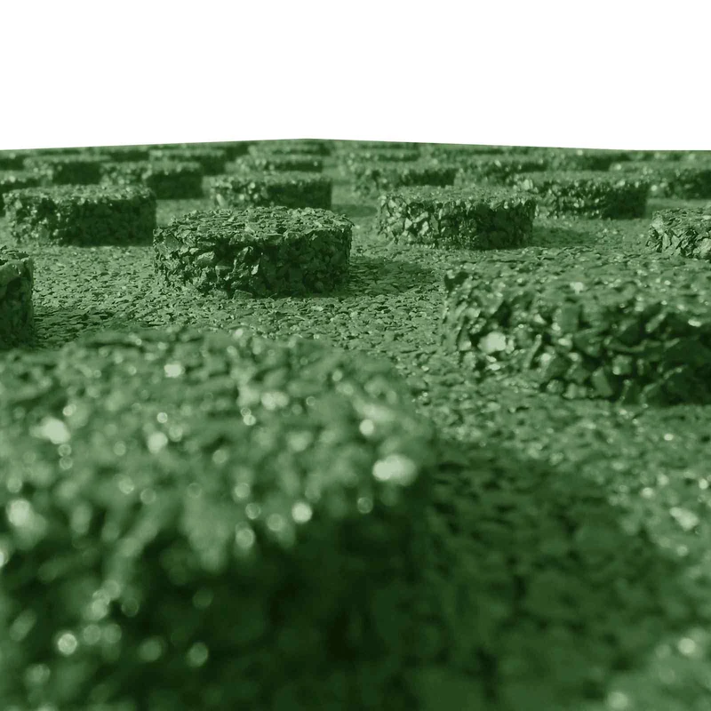 Fall Protection Tiles 24 pcs Green 50 x 50 cm Rubber
