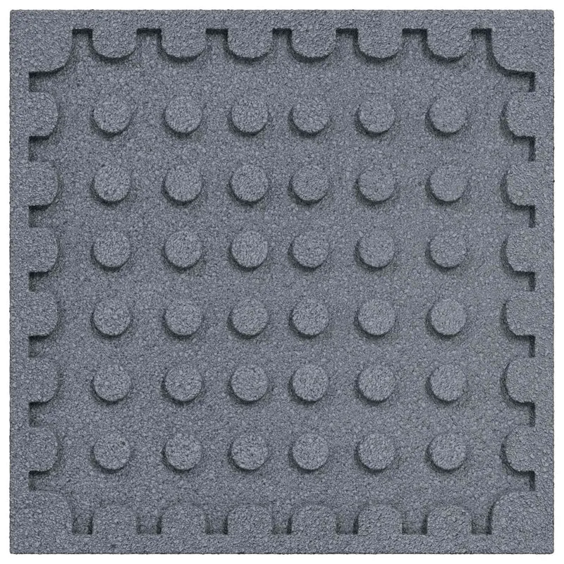 Fall Protection Tiles 24 pcs Grey 50 x 50 cm Rubber