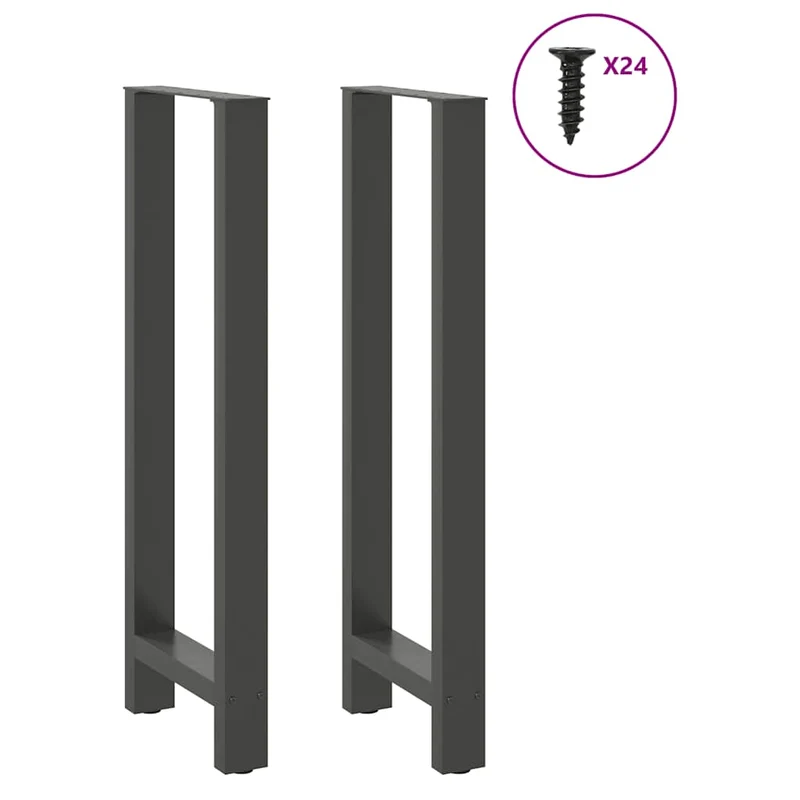 Bar Table Legs Anthracite 2 pcs 50x(110-111) cm Steel