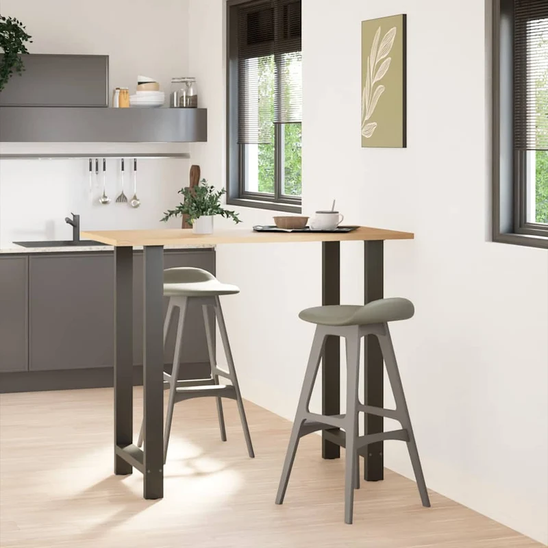 Bar Table Legs Anthracite 2 pcs 60x(110-111) cm Steel