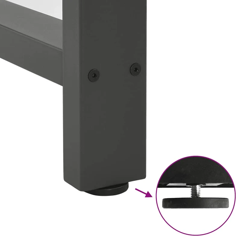 Bar Table Legs Anthracite 2 pcs 60x(110-111) cm Steel