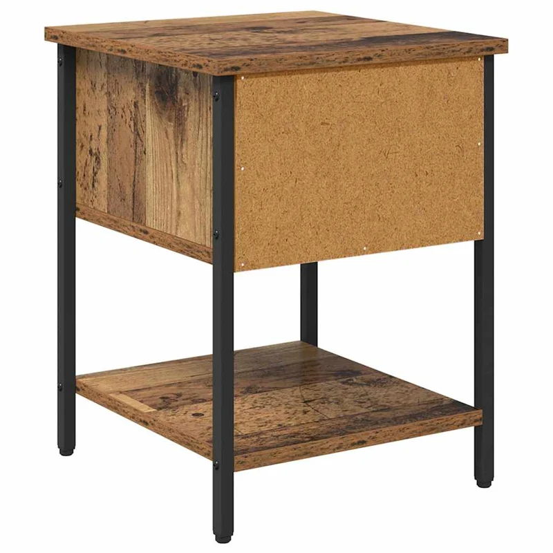 Bedside Table Old Wood 34 x 35.5 x 45 cm Engineered Wood