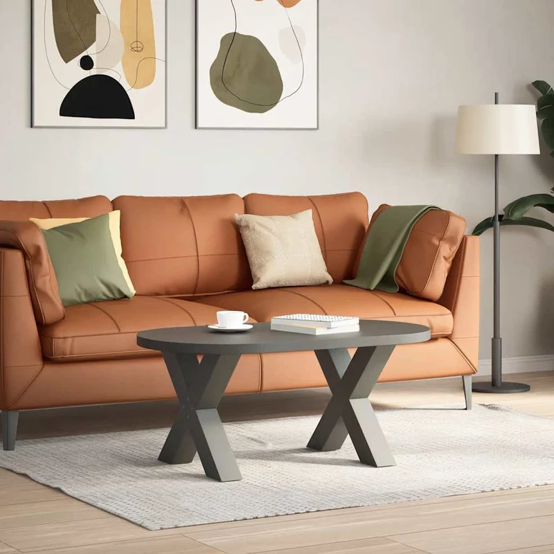 Coffee Table Legs X-Shaped 2 pcs Anthracite 50x(42-43) cm Steel
